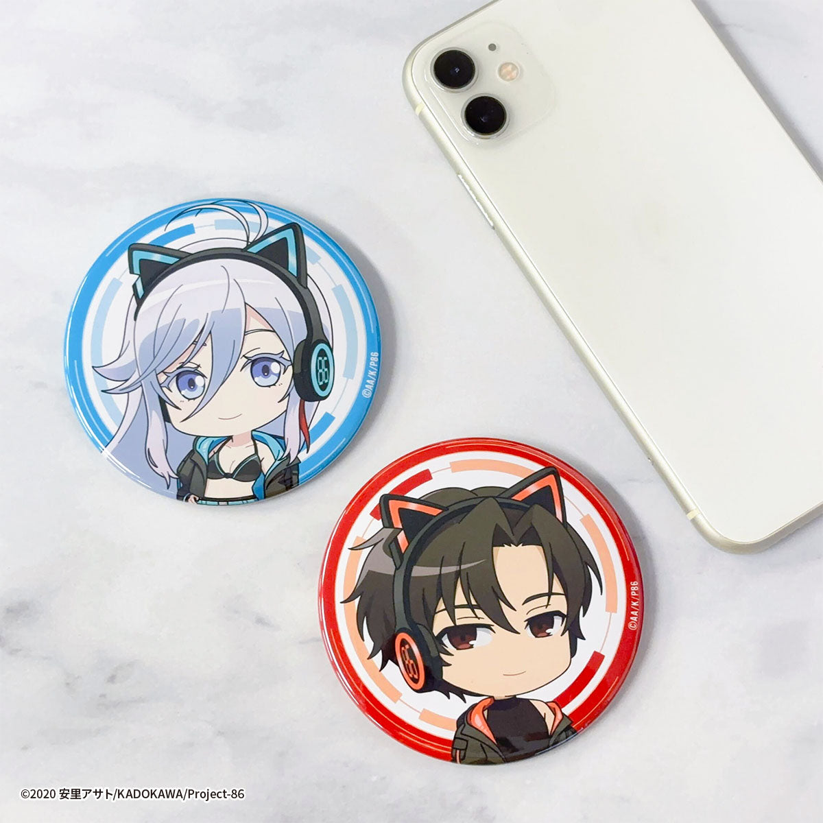 [※Blind](Goods - Badge) 86 EIGHTY-SIX x COLLABOCAFEHONPO BLANC 2025 Trading BIG Button Badge (11 Types Total)