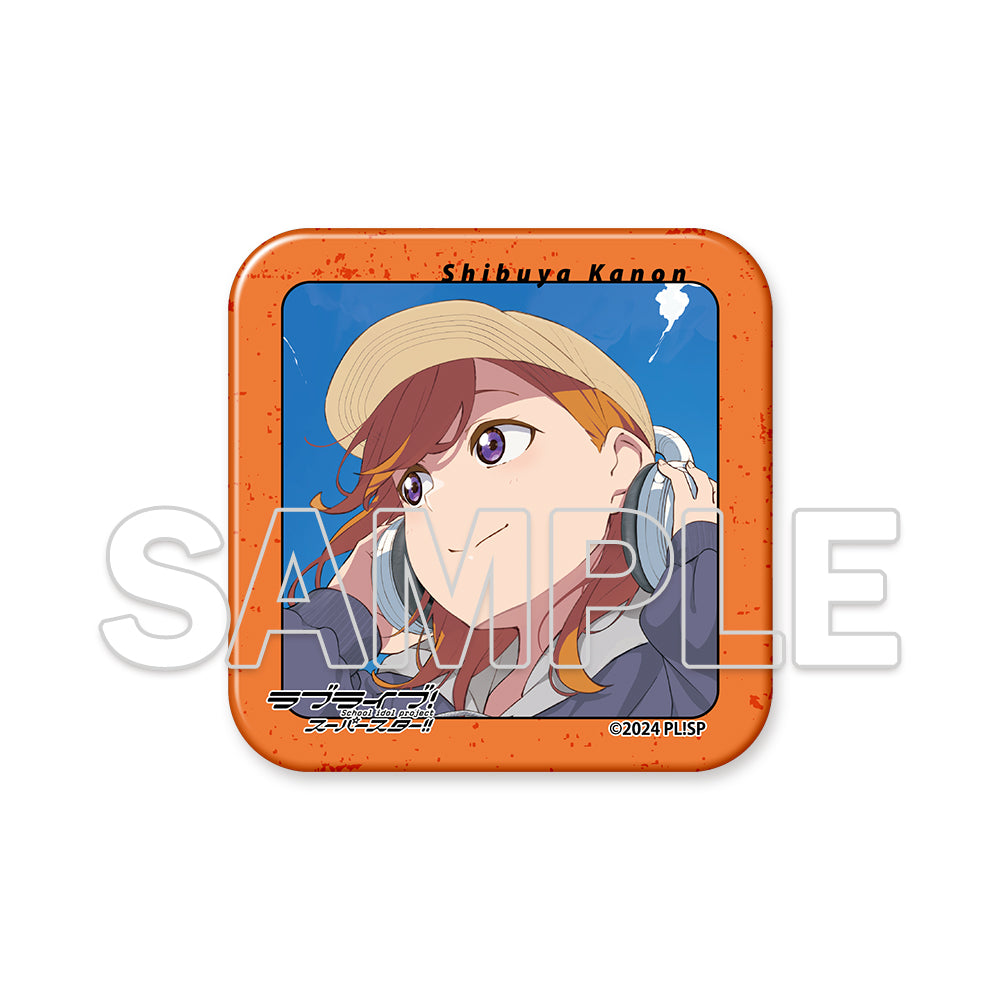 (Goods - Acrylic Stand) Love Live! Superstar!! Square Acrylic Plate & Tin Badge Set ~Behind the ”Aspire”~ - Kanon Shibuya