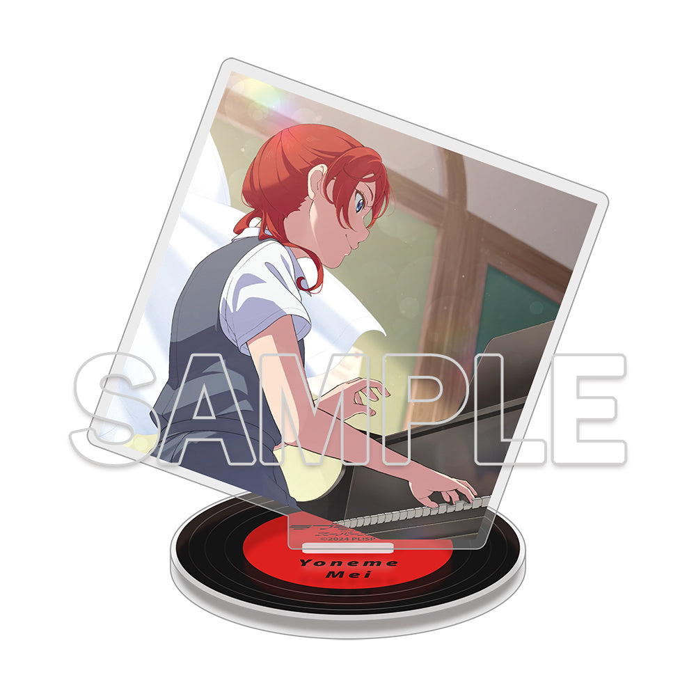 (Goods - Acrylic Stand) Love Live! Superstar!! Square Acrylic Plate & Tin Badge Set ~Behind the ”Aspire”~ - Mei Yoneme