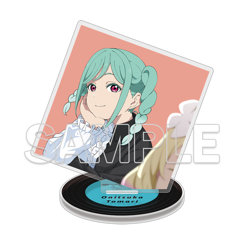 (Goods - Acrylic Stand) Love Live! Superstar!! Square Acrylic Plate & Tin Badge Set ~Behind the ”Aspire”~ - Tomari Onitsuka