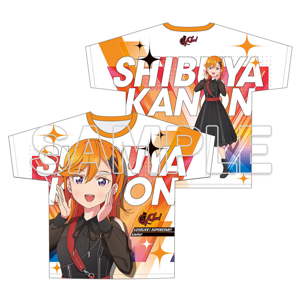 (Goods - Shirt) Love Live! Superstar!! Full Graphic T-shirt Music-Talk-Teamwork! Prime Adventure!! Ver. Kanon Shibuya