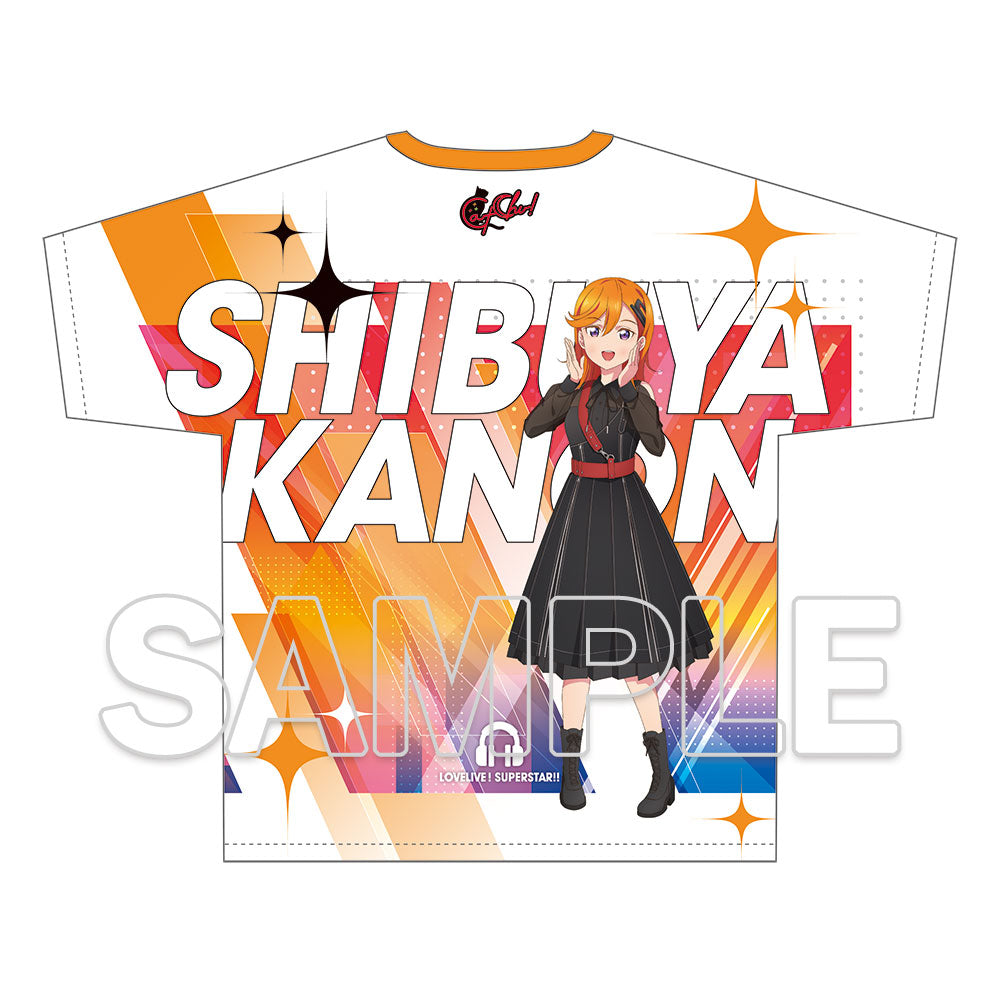 (Goods - Shirt) Love Live! Superstar!! Full Graphic T-shirt Music-Talk-Teamwork! Prime Adventure!! Ver. Kanon Shibuya