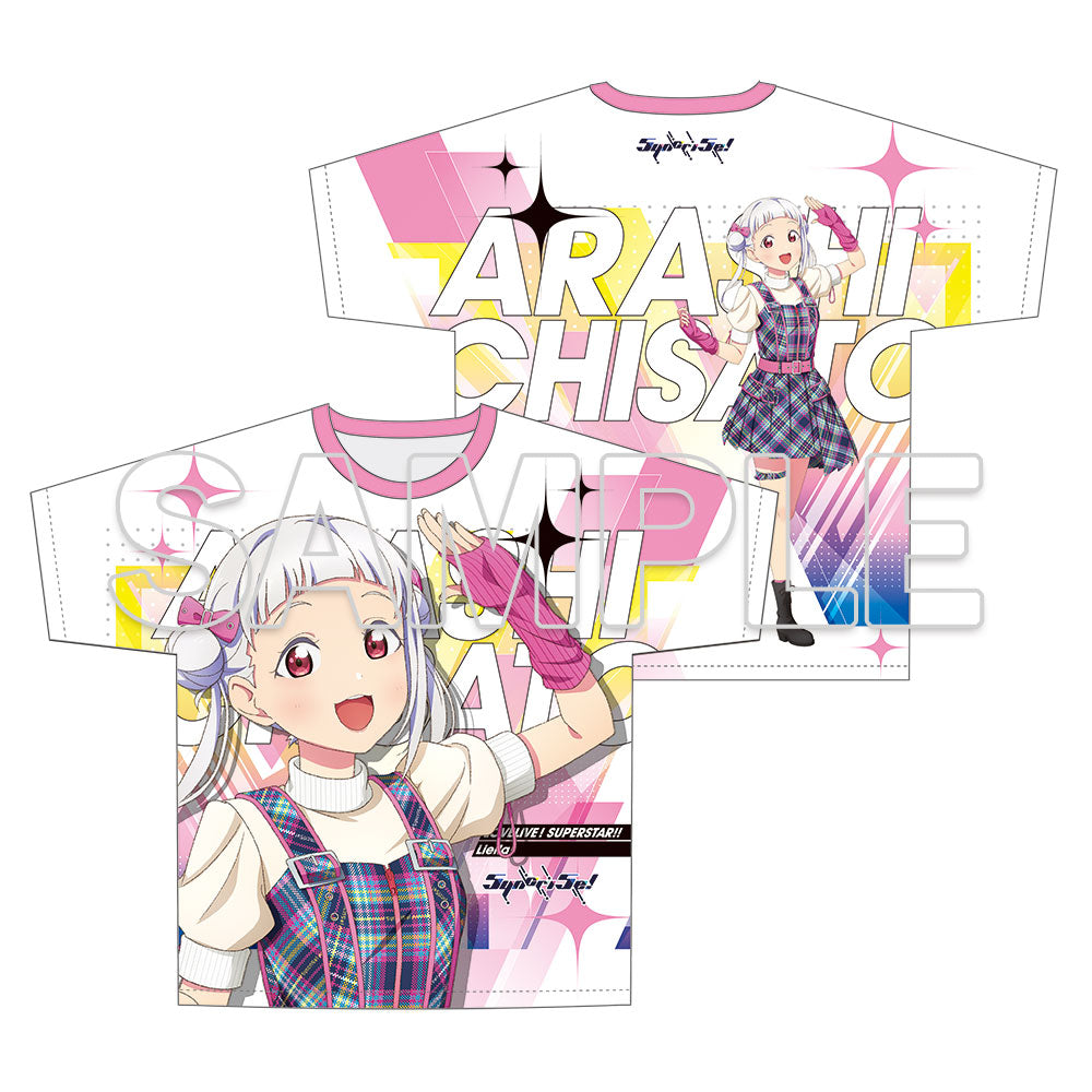 (Goods - Shirt) Love Live! Superstar!! Full Graphic T-shirt Music-Talk-Teamwork! Prime Adventure!! Ver. Chisato Arashi