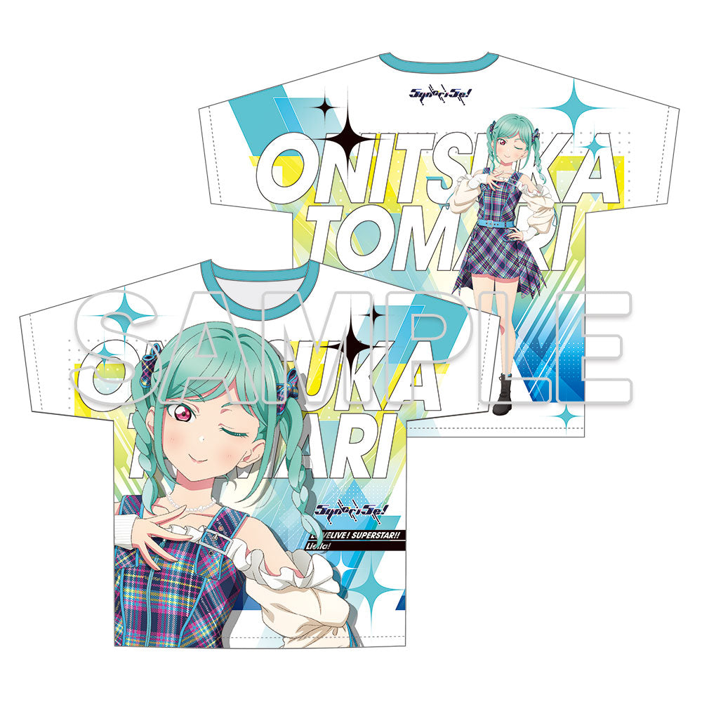 (Goods - Shirt) Love Live! Superstar!! Full Graphic T-shirt Music-Talk-Teamwork! Prime Adventure!! Ver. Tomari Onitsuka