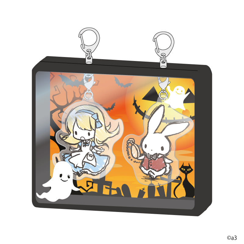 (Goods - Key Chain Cover) Double Character Frame 03 - Japanese Garden