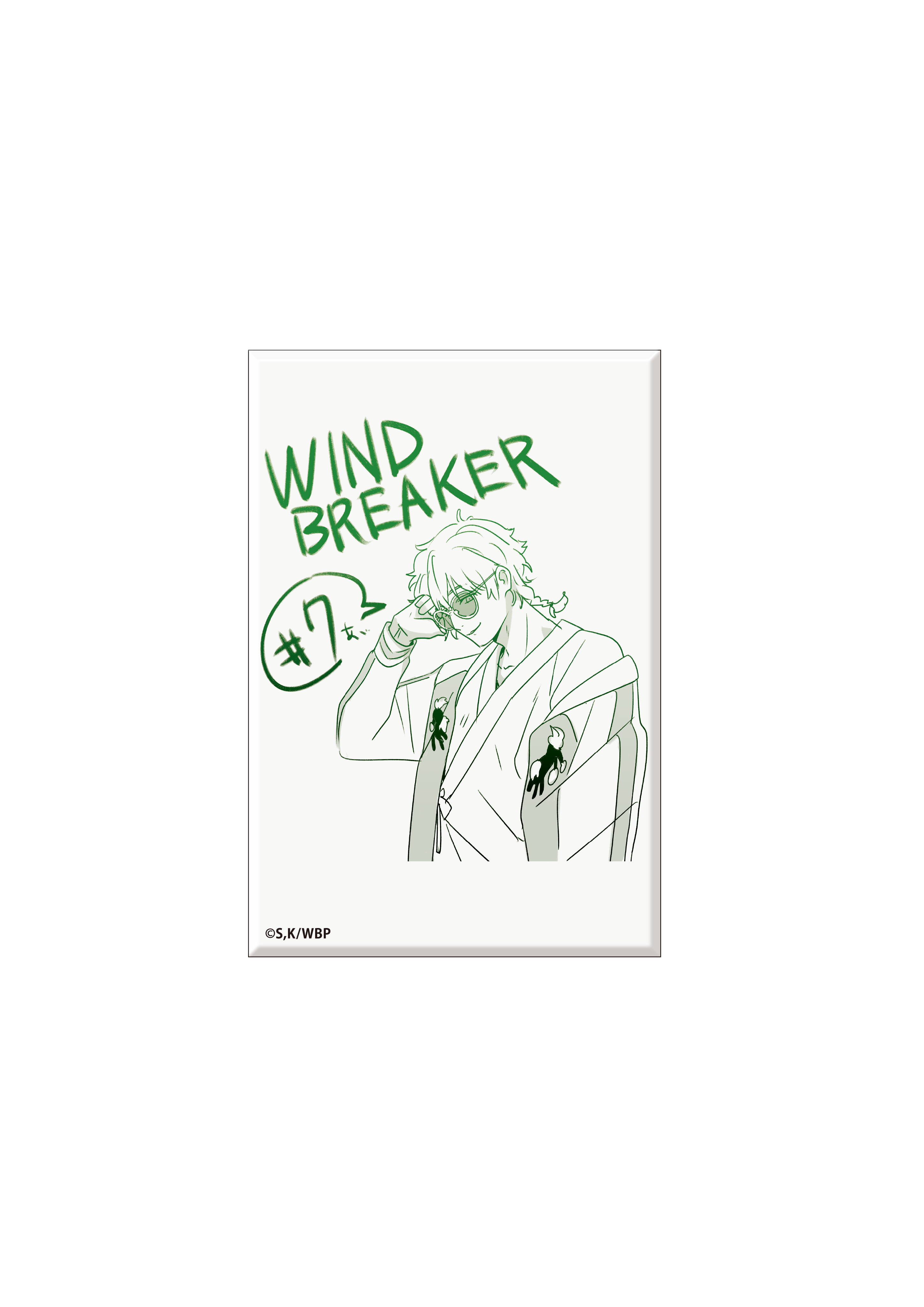 (Goods - Magnet) WIND BREAKER Dubbing Script Art Square Magnet (Jo Togame)