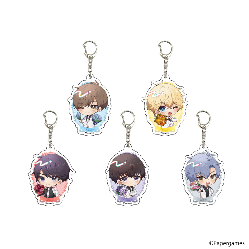 (1BOX=5)(Goods - Key Chain) Mr. Love: Queen's Choice Acrylic Key Chain "Love & Producer ~ EVOL x LOVE ~" 06 (Mini Character Art)