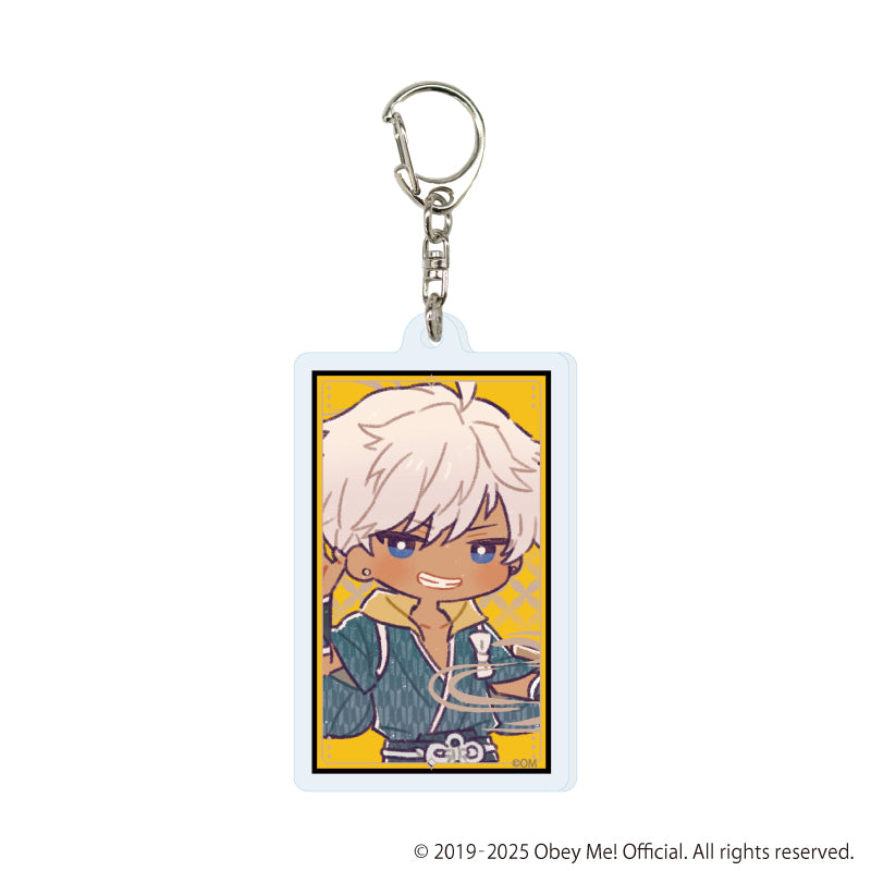 (1BOX=7)(Goods - Keychain) Obey Me! Nightbringer Acrylic Keychain 15 Hyakki Yagyo ver. (Retro Art)