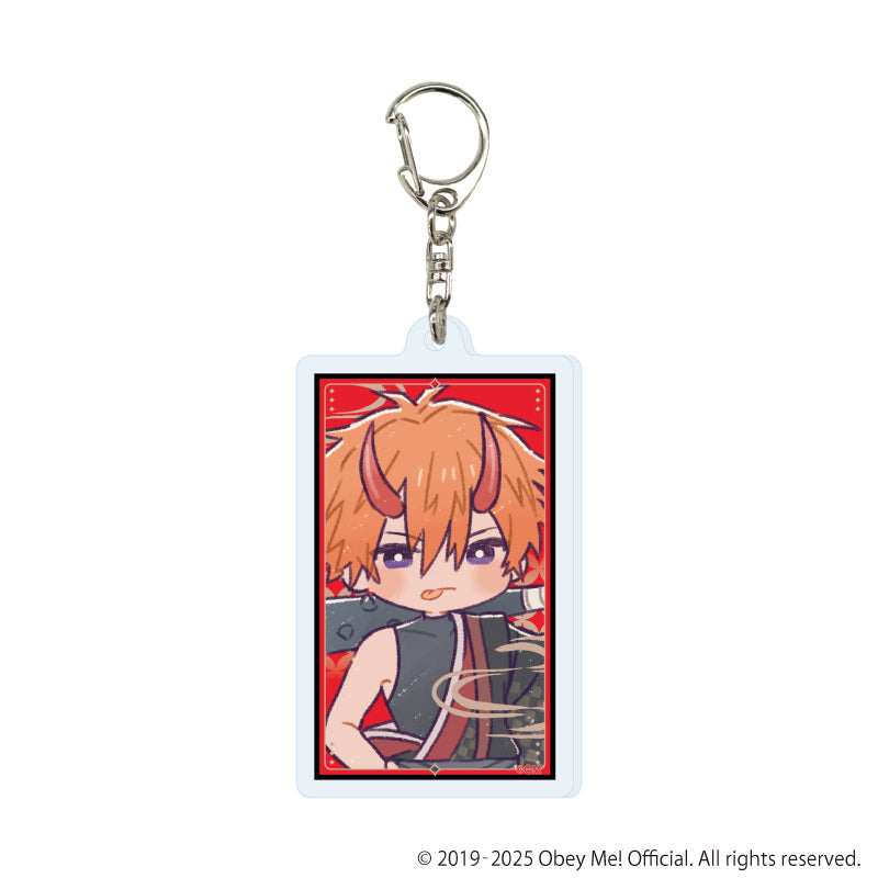 (1BOX=7)(Goods - Keychain) Obey Me! Nightbringer Acrylic Keychain 15 Hyakki Yagyo ver. (Retro Art)