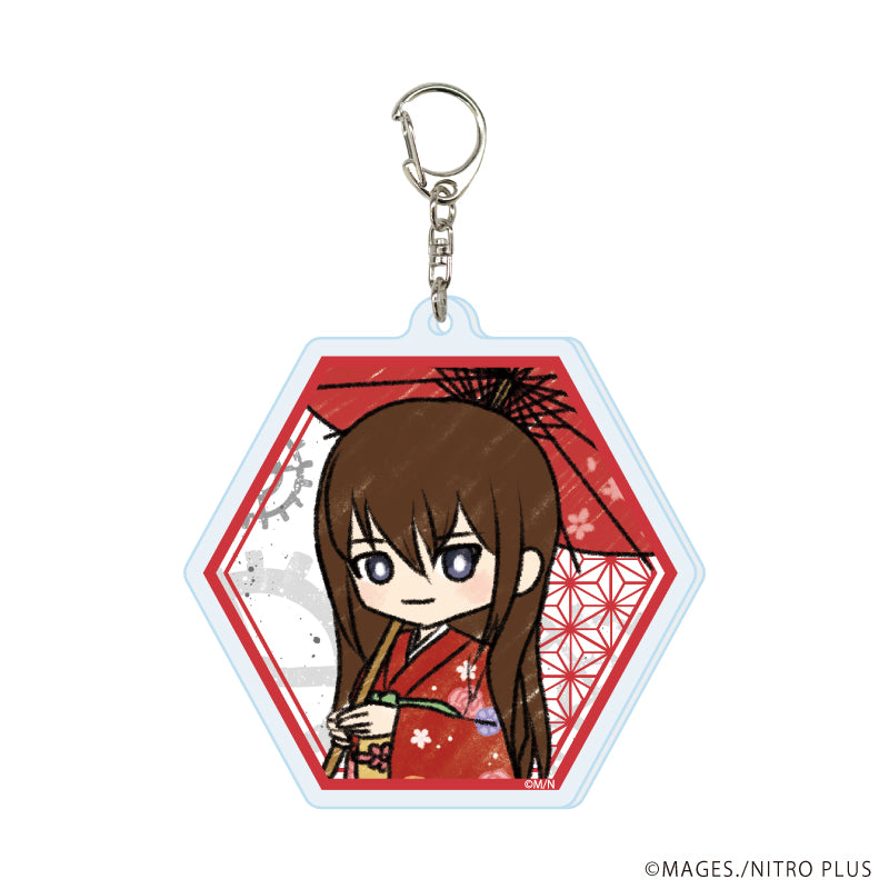 (1BOX=8)(Goods - Keychain) STEINS;GATE Acrylic Keychain 01 Kimono ver. (GraffArt)