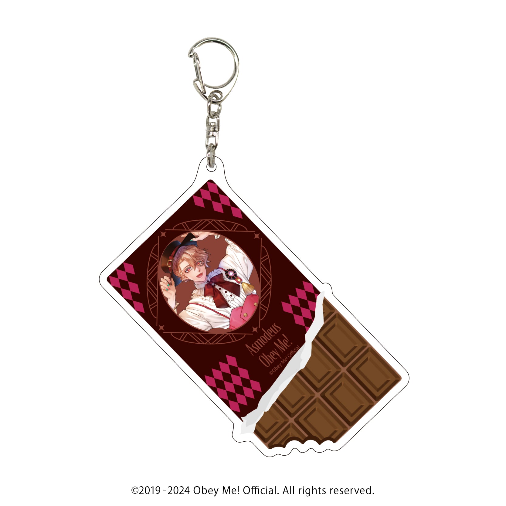 (Goods - Key Chain) Obey Me! Big Acrylic Key Chain 05 - Asmodeus Valentine Ver. (feat. Exclusive Art)