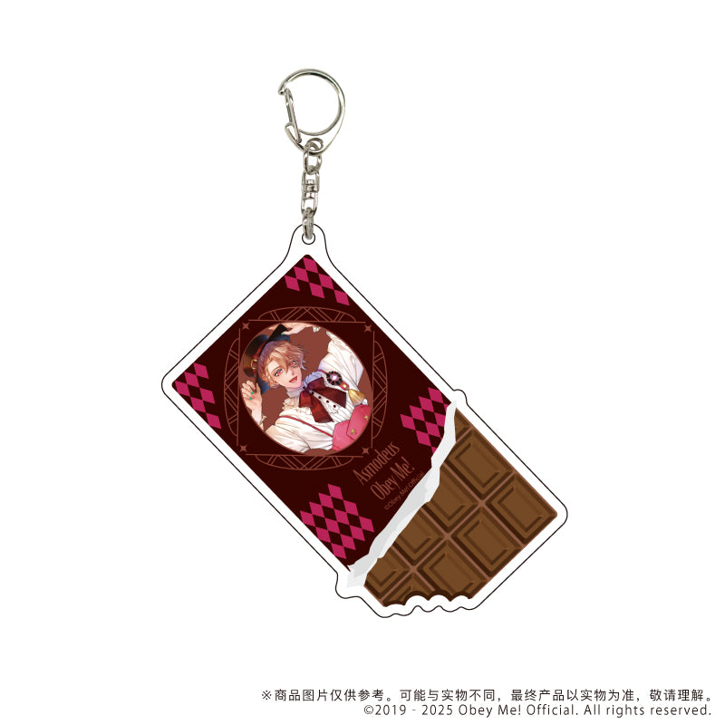 (Goods - Key Chain) Obey Me! Big Acrylic Key Chain 05 - Asmodeus Valentine Ver. (feat. Exclusive Art)