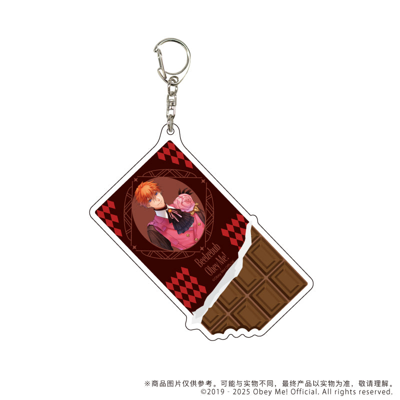 (Goods - Key Chain) Obey Me! Big Acrylic Key Chain 06 - Beelzebub Valentine Ver. (feat. Exclusive Art)