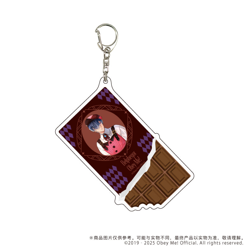 (Goods - Key Chain) Obey Me! Big Acrylic Key Chain 07 - Belphegor Valentine Ver. (feat. Exclusive Art)