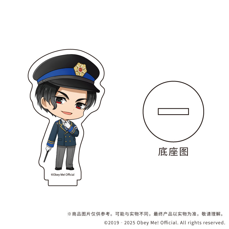 (1BOX=7)(Goods - Stand Pop) Acrylic Mini Stand Obey Me! 03 / Train Station Staff ver. (7 Types Total) (Chibi Art)