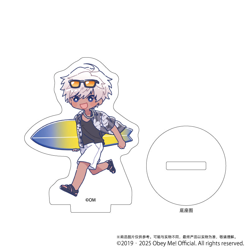 (1BOX=7)(Goods - Stand Pop) Obey Me! Nightbringer Acrylic Petit Stand 12 - Aloha Ver. (Candy Art)