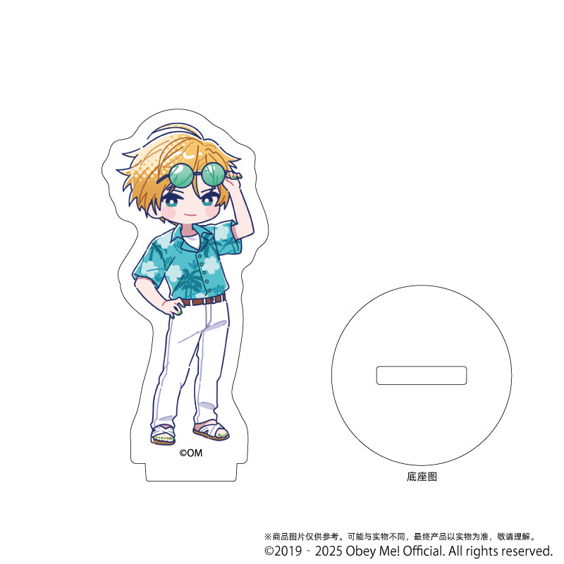 (1BOX=7)(Goods - Stand Pop) Obey Me! Nightbringer Acrylic Petit Stand 12 - Aloha Ver. (Candy Art)