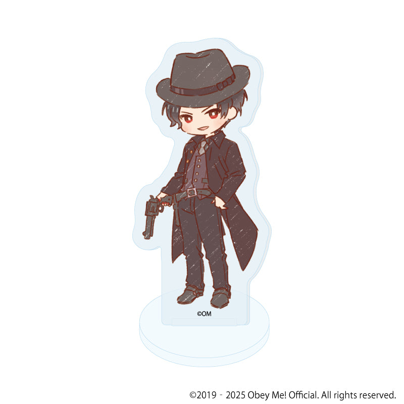 (1BOX=7)(Goods - Stand Pop) Obey Me! Nightbringer Acrylic Petit Stand 13 - Cowboy ver. (Retro Art)