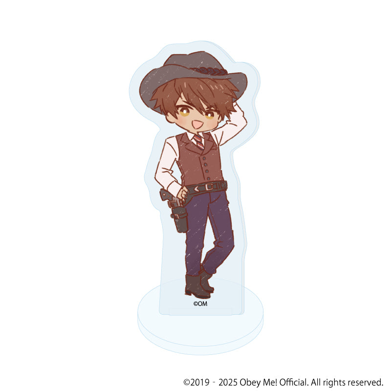 (1BOX=5)(Goods - Stand Pop) Obey Me! Nightbringer Acrylic Petit Stand 14 - Cowboy ver. (Retro Art)