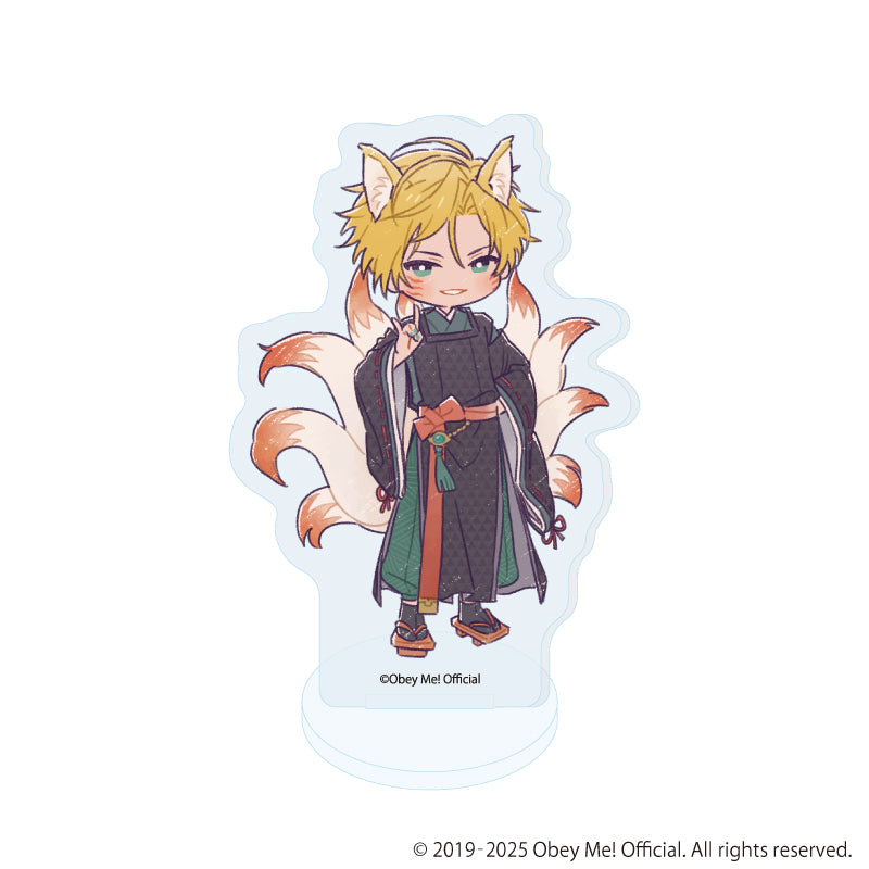 (1BOX=7)(Goods - Acrylic Stand) Obey Me! Nightbringer Acrylic Petit Stand 19 Hyakki Yagyo ver. (Retro Art)