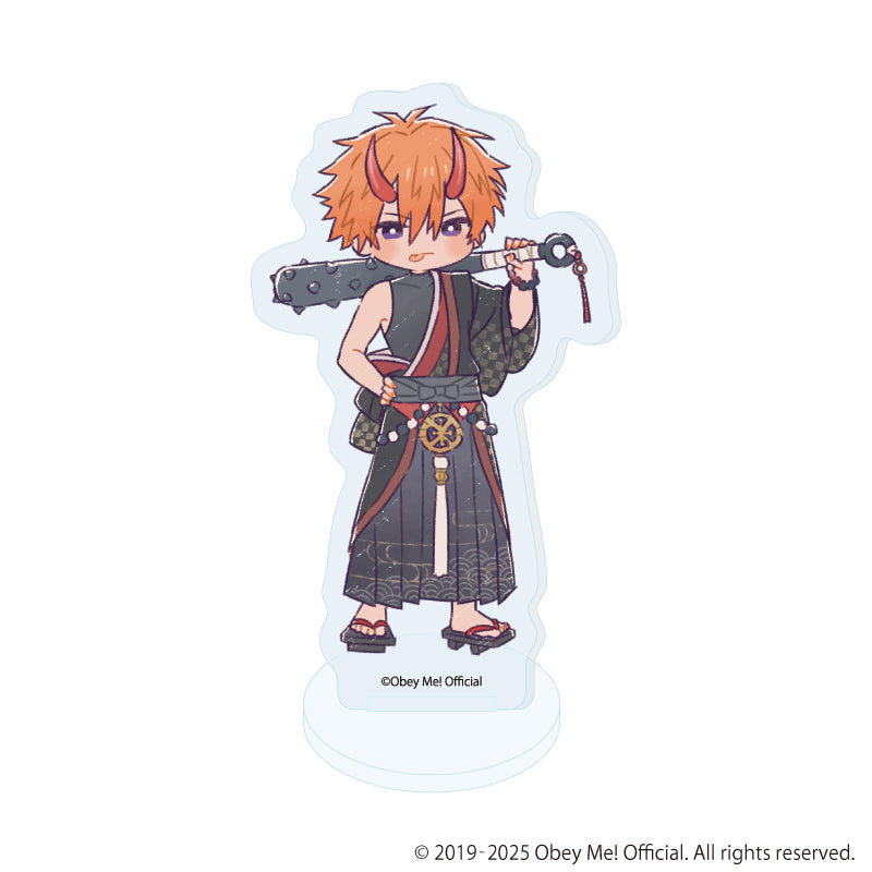 (1BOX=7)(Goods - Acrylic Stand) Obey Me! Nightbringer Acrylic Petit Stand 19 Hyakki Yagyo ver. (Retro Art)