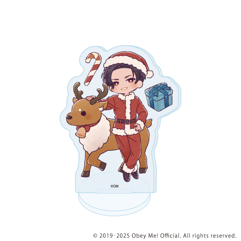 (1BOX=7)(Goods - Acrylic Stand) Obey Me! Nightbringer Acrylic Petit Stand 20 Christmas ver. (Retro Art)