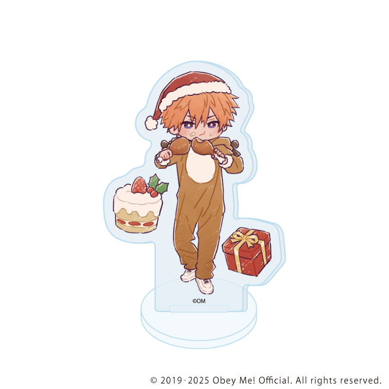 (1BOX=7)(Goods - Acrylic Stand) Obey Me! Nightbringer Acrylic Petit Stand 20 Christmas ver. (Retro Art)