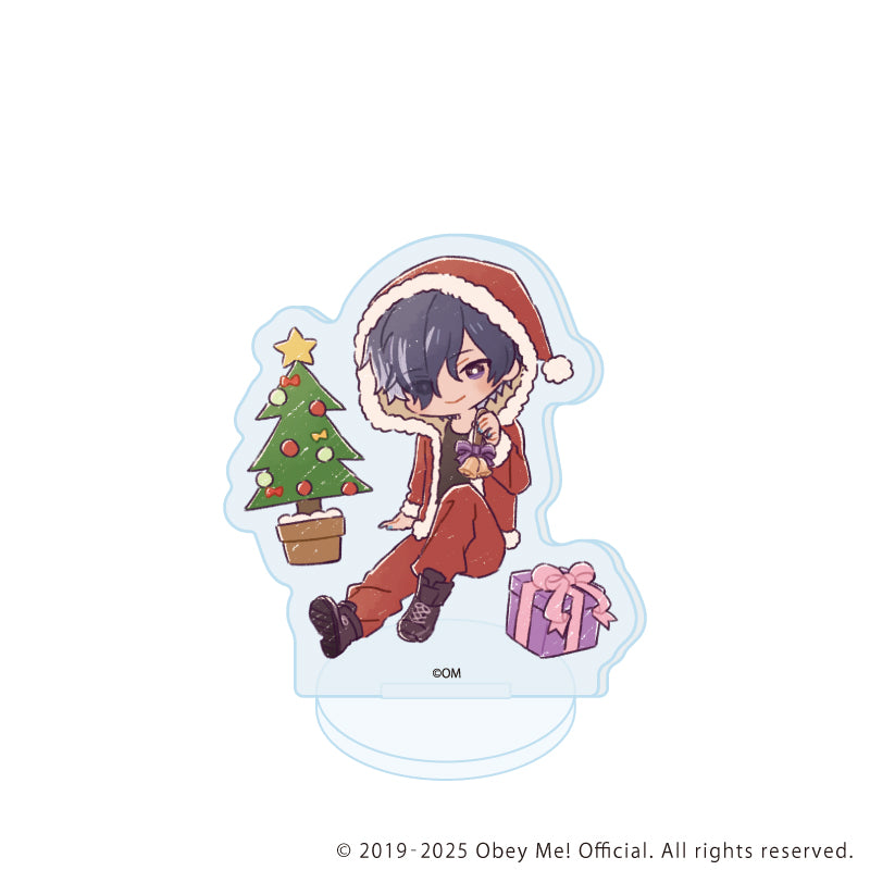 (1BOX=7)(Goods - Acrylic Stand) Obey Me! Nightbringer Acrylic Petit Stand 20 Christmas ver. (Retro Art)