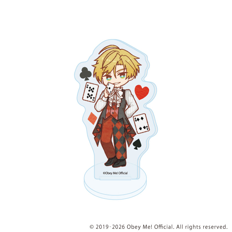 (1BOX=7)(Goods - Acrylic Stand) Obey Me! Nightbringer Acrylic Petit Stand 23 Playing Cards Ver. (Retro Art)