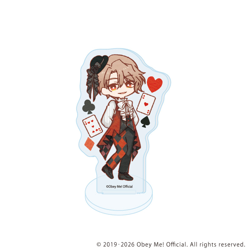 (1BOX=7)(Goods - Acrylic Stand) Obey Me! Nightbringer Acrylic Petit Stand 23 Playing Cards Ver. (Retro Art)