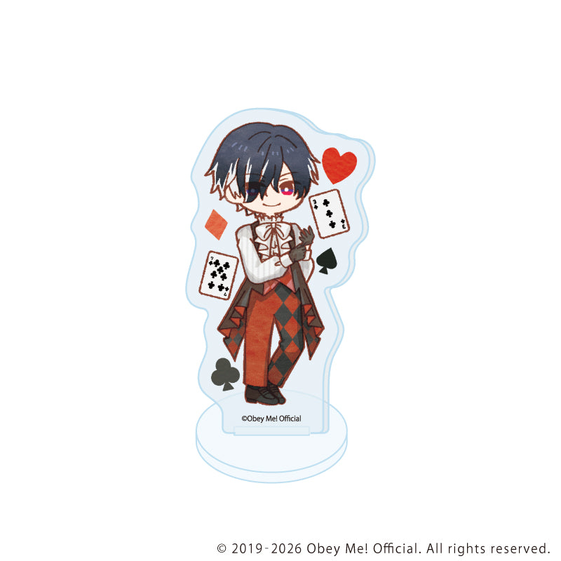 (1BOX=7)(Goods - Acrylic Stand) Obey Me! Nightbringer Acrylic Petit Stand 23 Playing Cards Ver. (Retro Art)