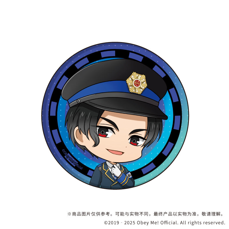 (1BOX=7)(Goods - Badge) Button Badge Obey Me! 05 / Train Station Staff ver. (7 Types Total) (Chibi Art)