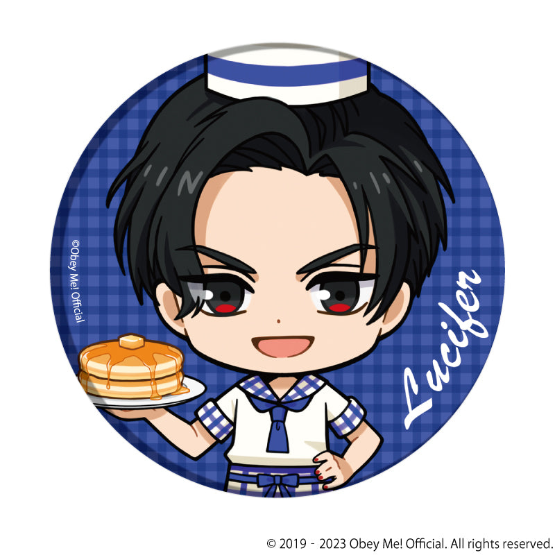 (1BOX=7)(Goods - Badge) Button Badge Obey Me! 08 / Cafe ver. Complete BOX (7 Types Total)(Chibi Art)