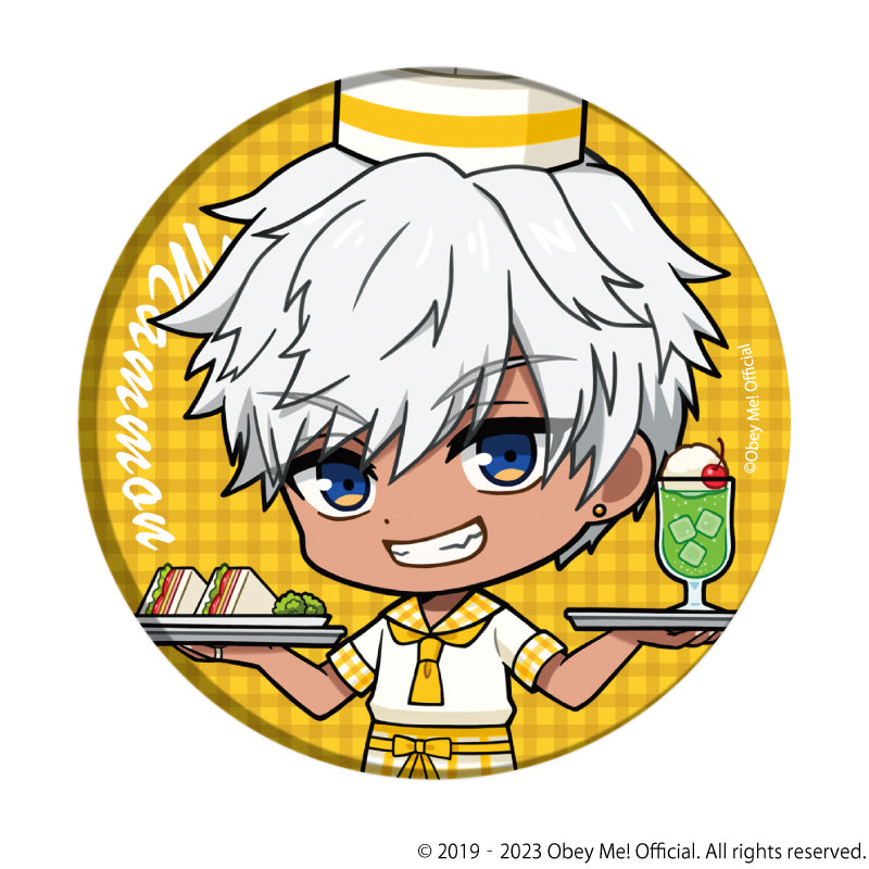 (1BOX=7)(Goods - Badge) Button Badge Obey Me! 08 / Cafe ver. Complete BOX (7 Types Total)(Chibi Art)