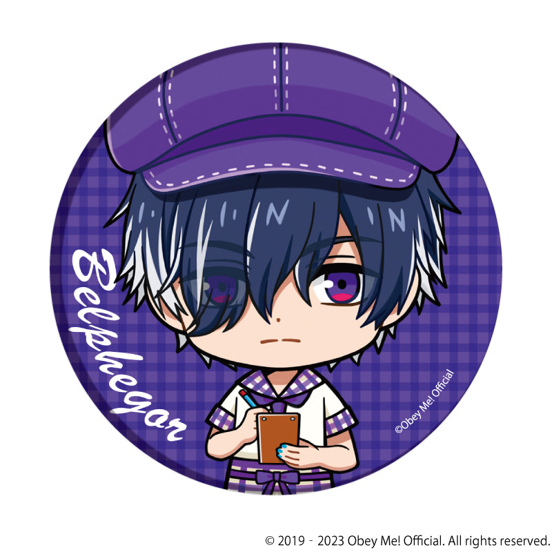 (1BOX=7)(Goods - Badge) Button Badge Obey Me! 08 / Cafe ver. Complete BOX (7 Types Total)(Chibi Art)