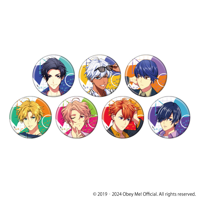 (1BOX=7)(Goods - Badge) Obey Me! Button Badge 11 - Retro Fashion Ver. (feat. Exclusive Art)