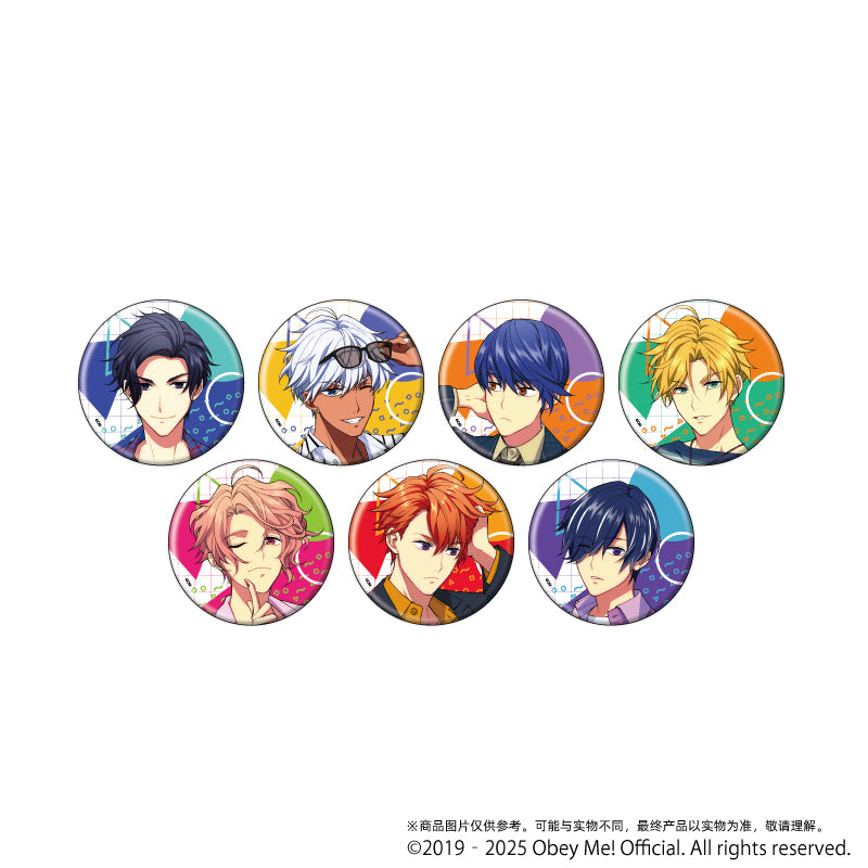 (1BOX=7)(Goods - Badge) Obey Me! Button Badge 11 - Retro Fashion Ver. (feat. Exclusive Art)