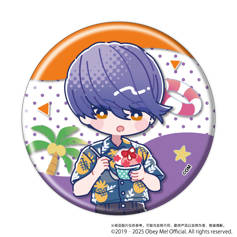 (1BOX=7)(Goods - Badge) Obey Me! Nightbringer Button Badge 15 - Aloha Ver. (Candy Art)