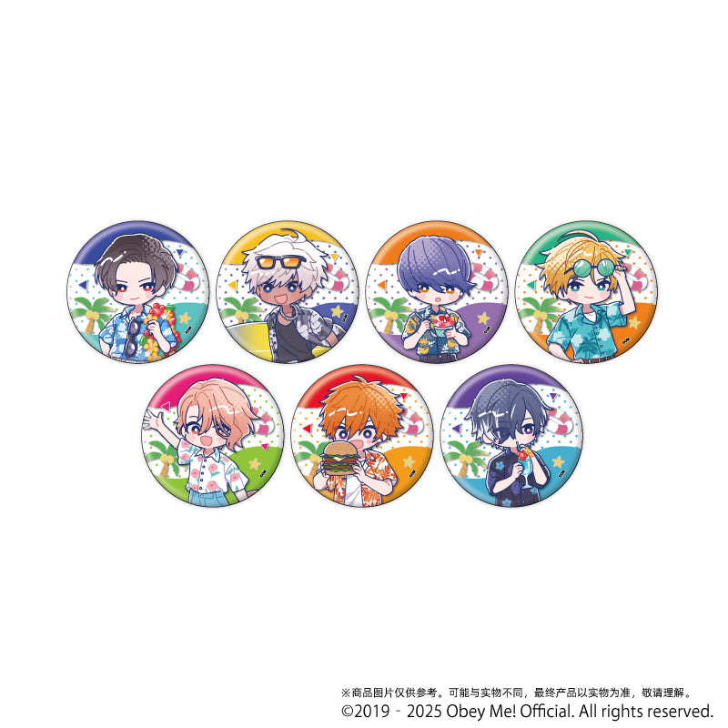 (1BOX=7)(Goods - Badge) Obey Me! Nightbringer Button Badge 15 - Aloha Ver. (Candy Art)