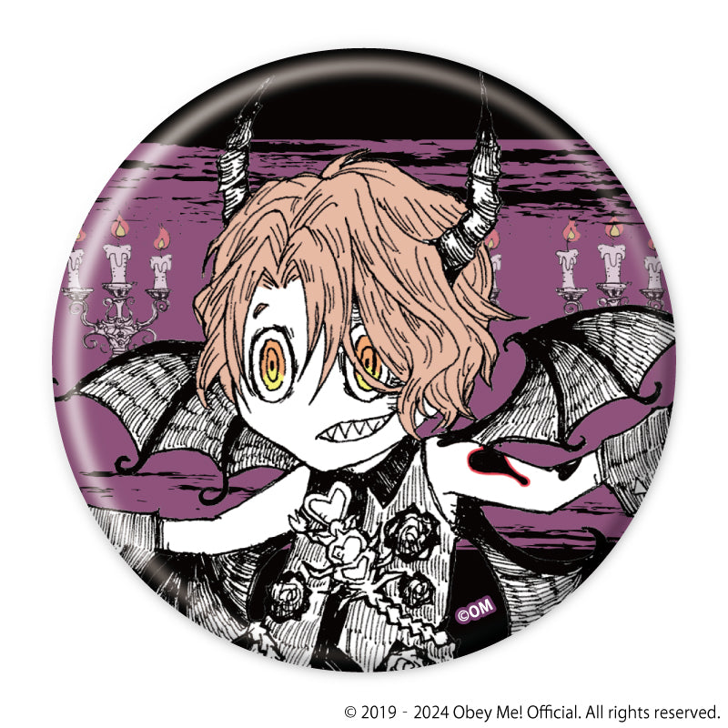 (1BOX=7)(Goods - Badge) Obey Me! Button Badge 17 (Mini Character Art)