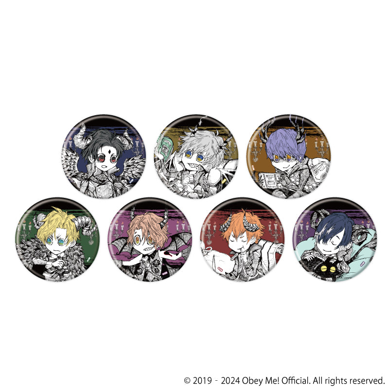 (1BOX=7)(Goods - Badge) Obey Me! Button Badge 17 (Mini Character Art)