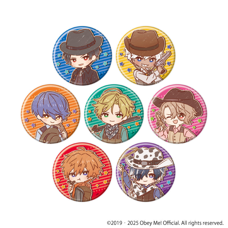 (1BOX=7)(Goods - Badge) Obey Me! Nightbringer Button Badge 19 - Cowboy ver.(Retro Art)