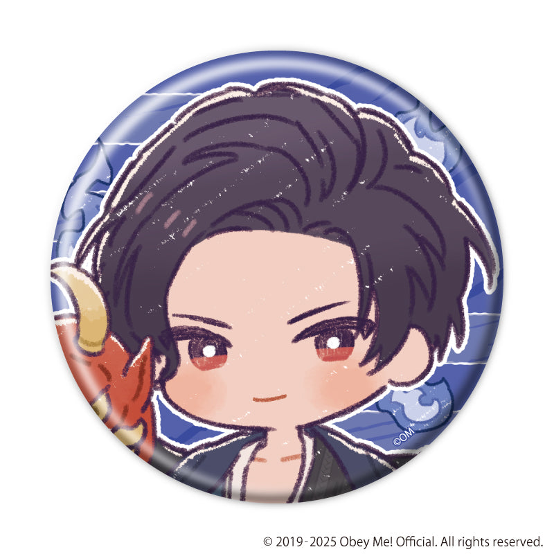 (1BOX=7)(Goods - Badge) Obey Me! Nightbringer Badge 27 Hyakki Yagyo ver. (Retro Art)