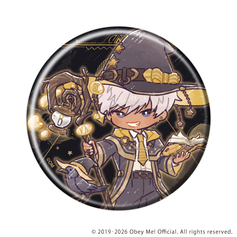 (1BOX=7)(Goods - Badge) Obey Me! Nightbringer Badge 51 Wizard Ver. (Retro Art)