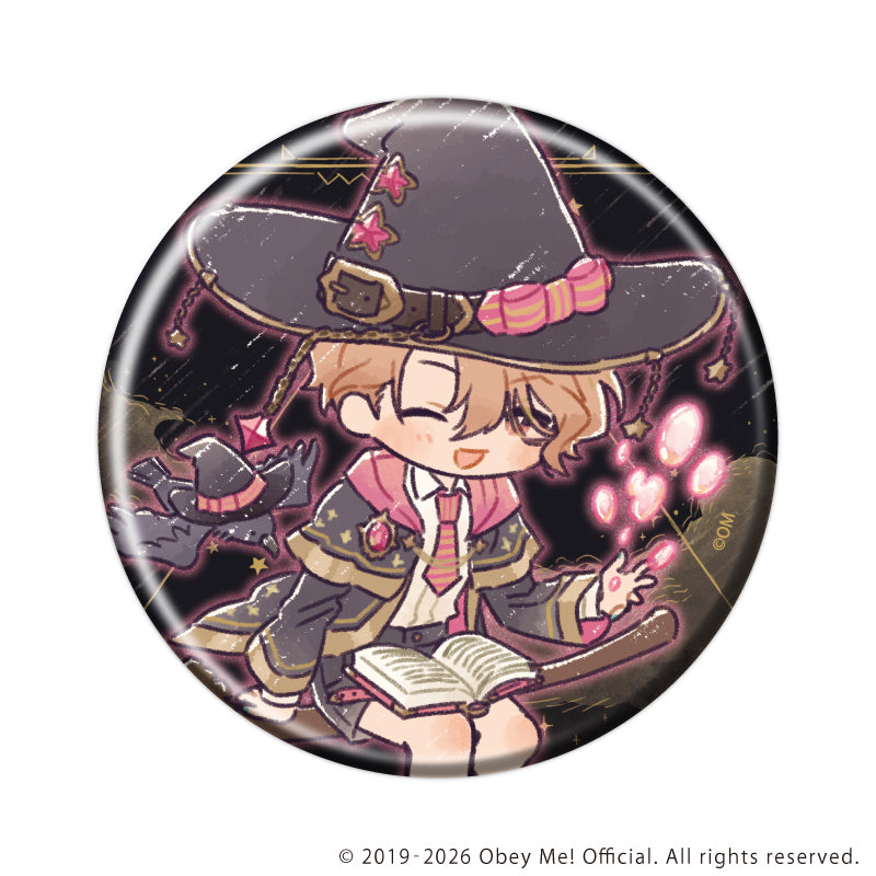 (1BOX=7)(Goods - Badge) Obey Me! Nightbringer Badge 51 Wizard Ver. (Retro Art)
