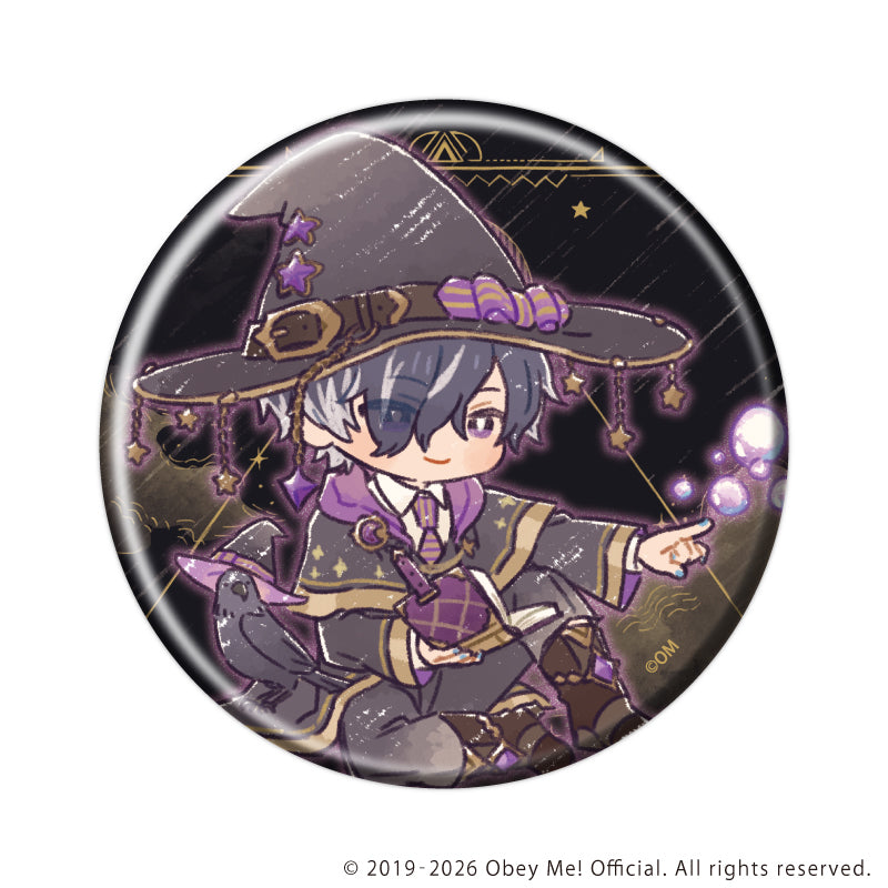 (1BOX=7)(Goods - Badge) Obey Me! Nightbringer Badge 51 Wizard Ver. (Retro Art)