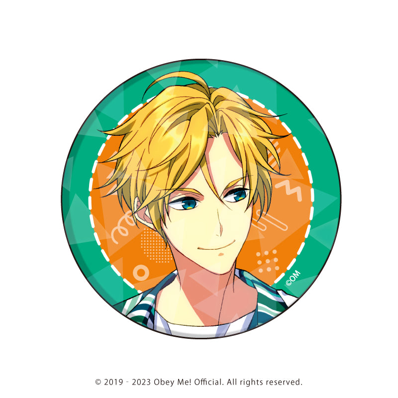 (1BOX=7)(Goods - Badge) Holographic Button Badge (65mm) Obey Me! 07 / Summer Outfit ver. Complete BOX (7 Types Total)(Exclusive Art)