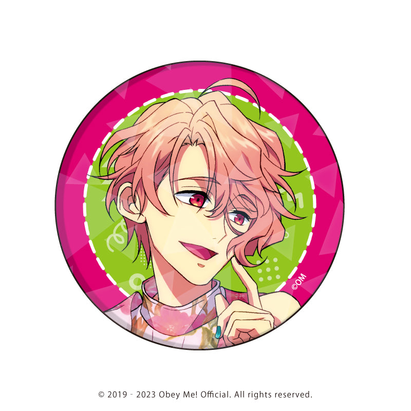 (1BOX=7)(Goods - Badge) Holographic Button Badge (65mm) Obey Me! 07 / Summer Outfit ver. Complete BOX (7 Types Total)(Exclusive Art)