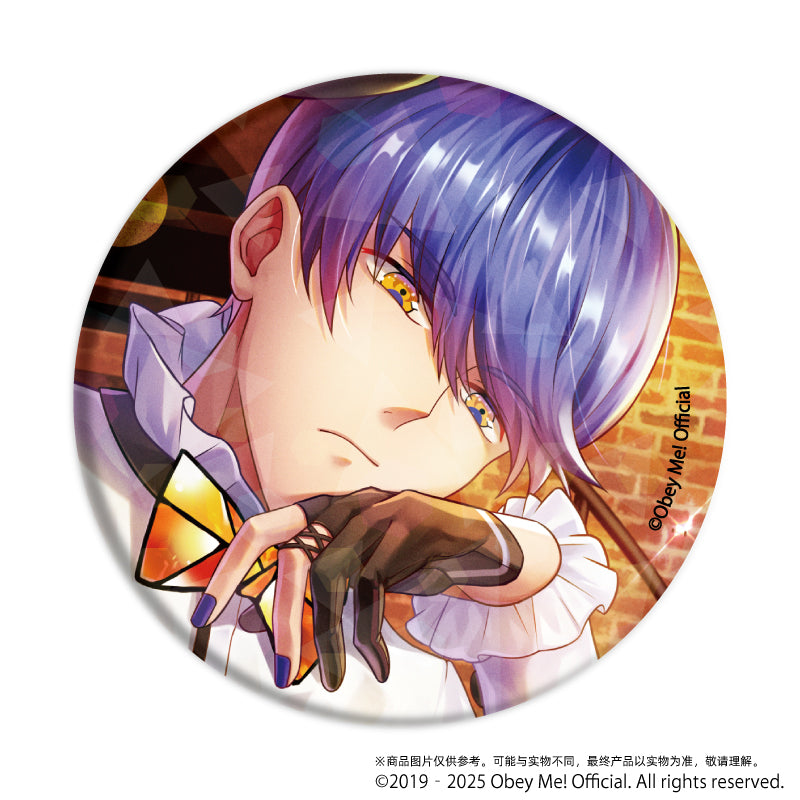 (1BOX=7)(Goods - Badge) Obey Me! Holographic Button Badge (65mm) 08 (Official Art)