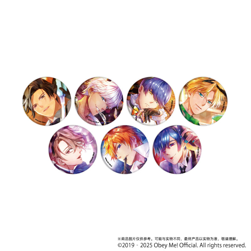 (1BOX=7)(Goods - Badge) Obey Me! Holographic Button Badge (65mm) 08 (Official Art)